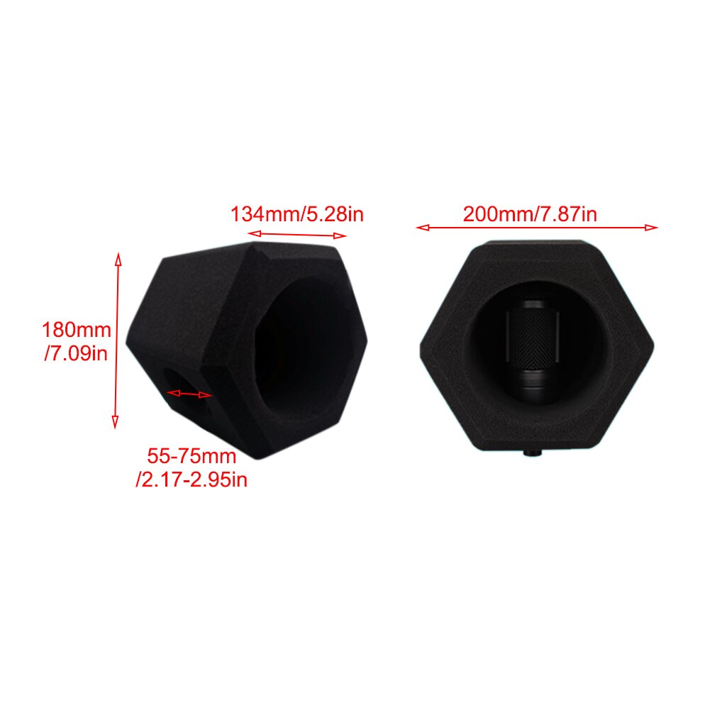 Microphone Wind Screen Shield Detachable Sound Insulation Noise Reduction Easy Install Vlogging Studio Speaking Singing Filter