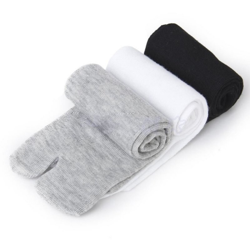 3 Pair Men Women Tabi Socks Split Two Toe Japanese Kimono Sandal Split Toe Geta Socks: 3 color