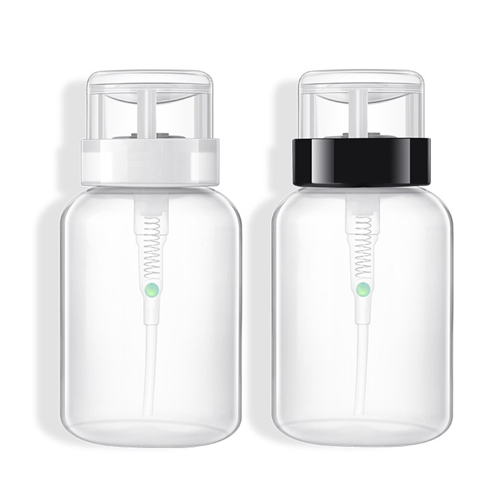200ml Nagellak Lege Plastic Fles Alcohol Liquid Remover Pomp Water Dispenser Fles Nail UV Gel Cleaning Tool