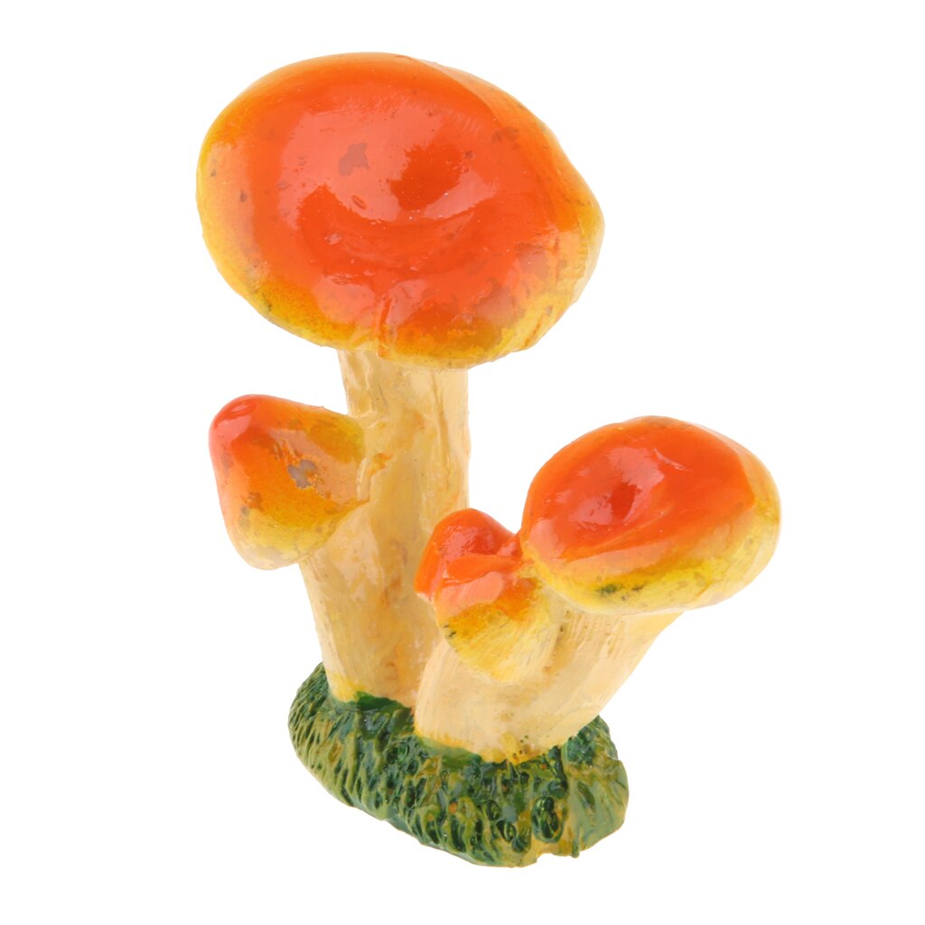 Miniatuur Paddestoel Tafel Decor - Fairy Tuin Hars Miniatuur Paddestoelen: Orange Yellow D