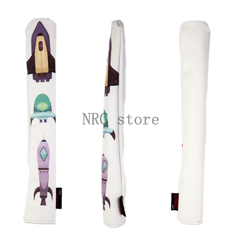 Golf Alignment Stick Covers Headcovers PU Leather Golf Club Protector Holds 2 Sticks