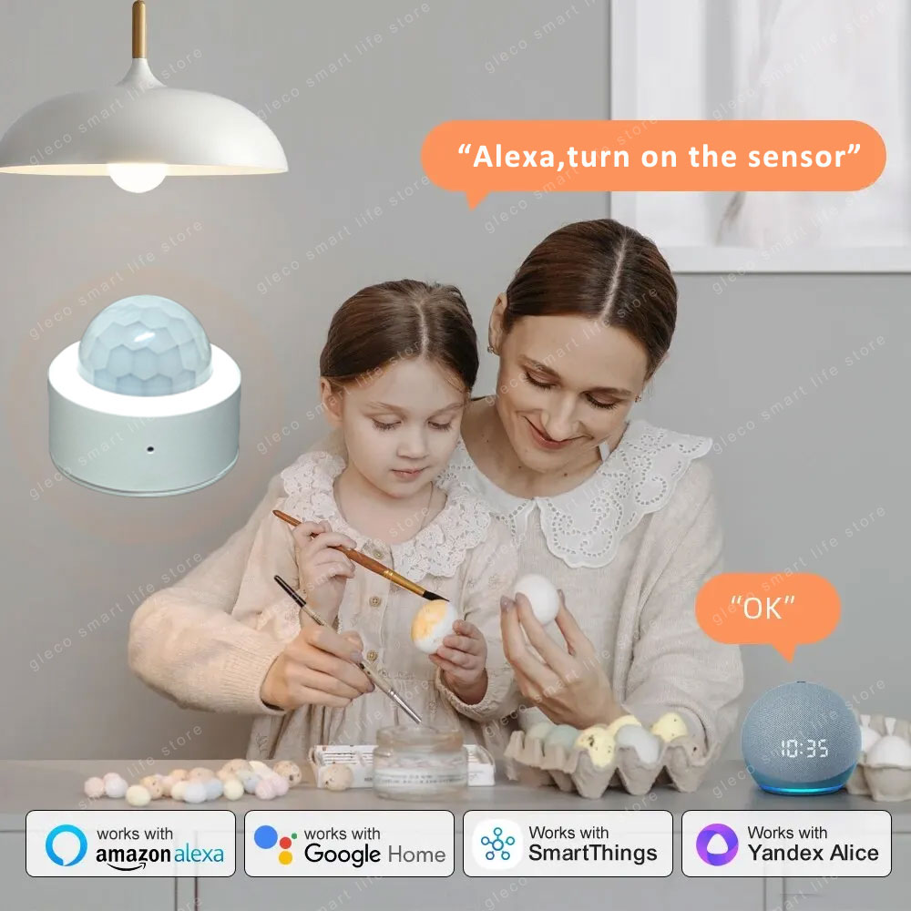 Zigbee Mini Pir Bewegingsdetector Infrarood Beveiliging Inbraakalarm Sensor Menselijk Lichaam Beweging Detectie Voor Alexa Google Home 2Mqtt