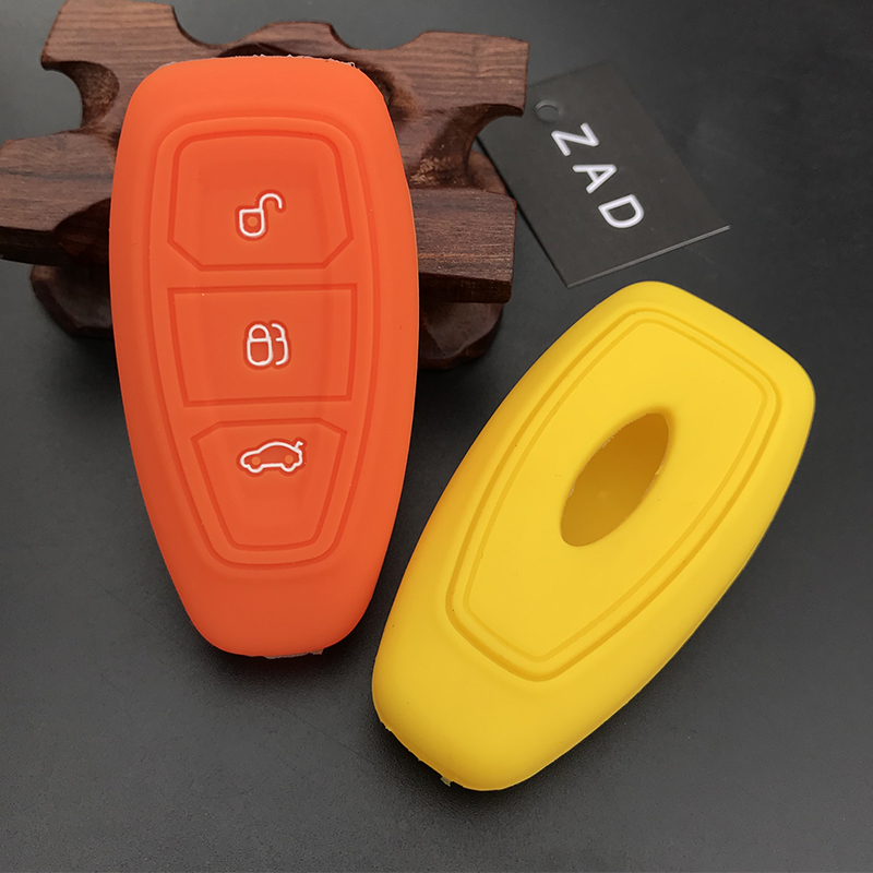 Silicone rubber car key case cover for Ford Focus 3 MK3 ST RS Ecosport Kuga fiesta Fiesta Focus Mondeo3 Buttons smart key
