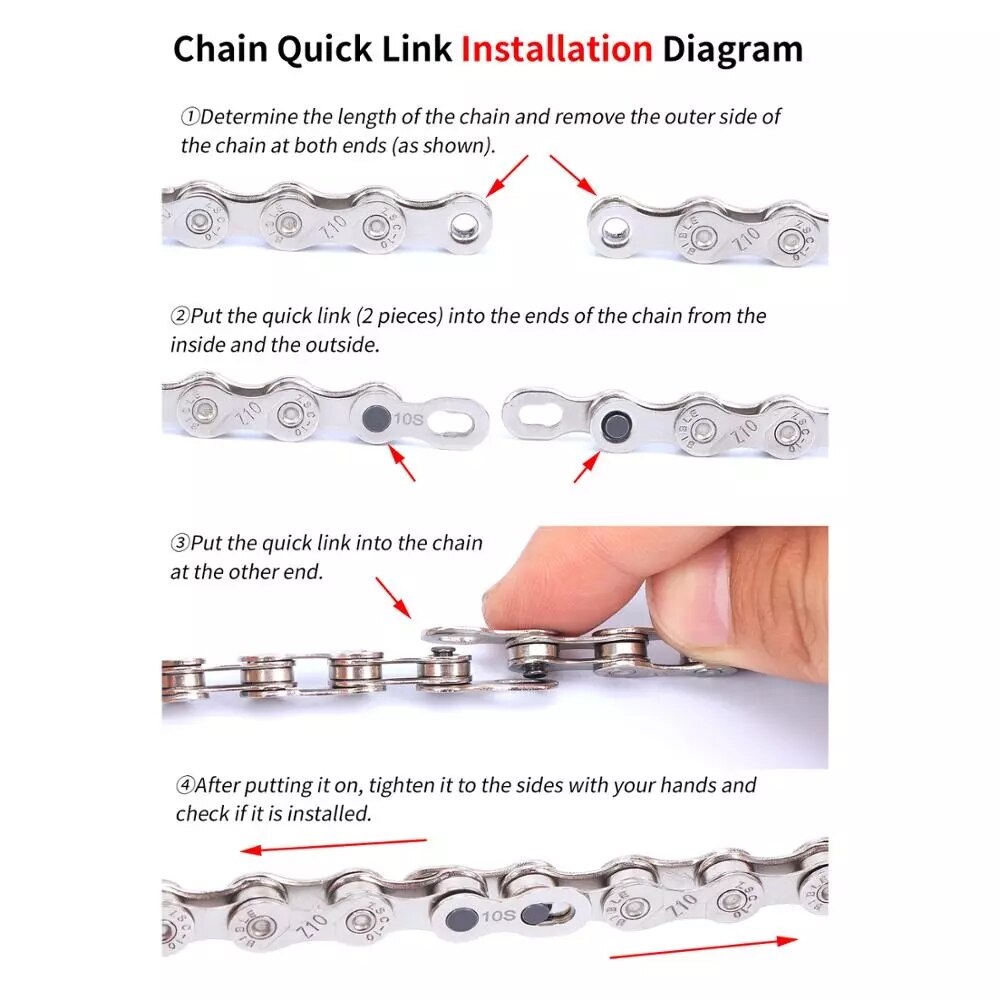 5 pairs 6/7/8/9/10/11 Speed Bike Chain Connector Lock Set MTB Road Bicycle Connector for Quick Master Link Joint Chain Pin