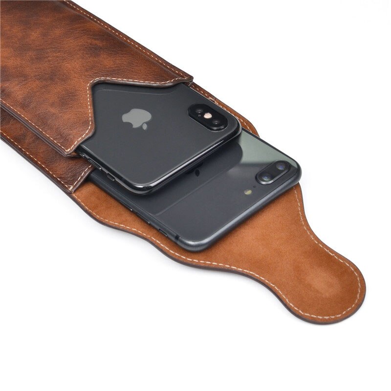 Universal- Leder Halfter Gürtel fallen praktisch Tasche Für iPhone 12 fallen Dual Tasche Männer Taille Tasche Geldbörse Für Alle sterben meisten praktisch Modelle