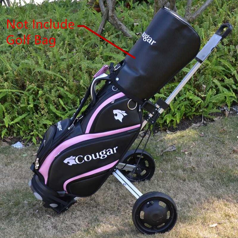 JayCreer 2 Wheels Portable Folding Push Pull Golf Carts Random Color Ship