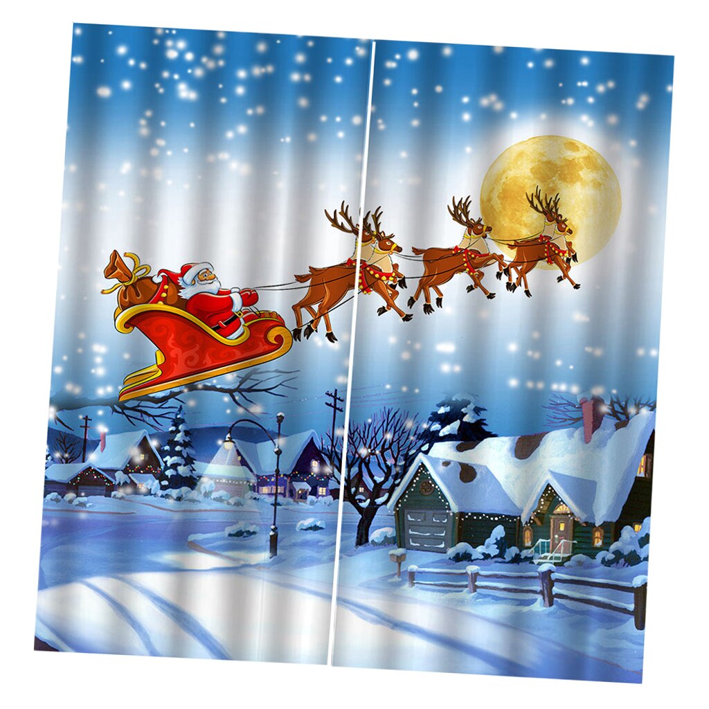 2 panel sett christma 3d vindusgardiner ambesonne jul gardiner stue soverom vindusgardiner til hjemmehotell