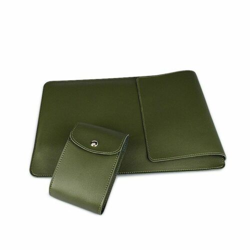 Torba na laptopa ze skóry PU 2 w 1 uchwyt na stojak do notebooka MacBook 13 &quot;14&quot; Air Pro Xiaomi: Green and small bag / 14-15.4 inch