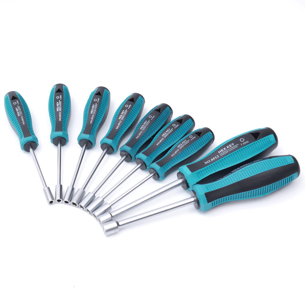 Destornillador de llave de tubo de Metal, herramienta de mano de 3mm-8mm, tuerca hexagonal, destornillador,