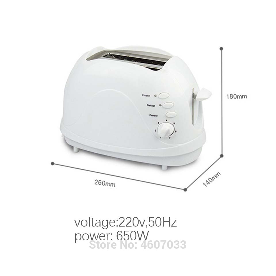 Electric Toaster Household Automatic Bread Baking Maker Breakfast Machine Toast Sandwich Grill Oven 2 Slice