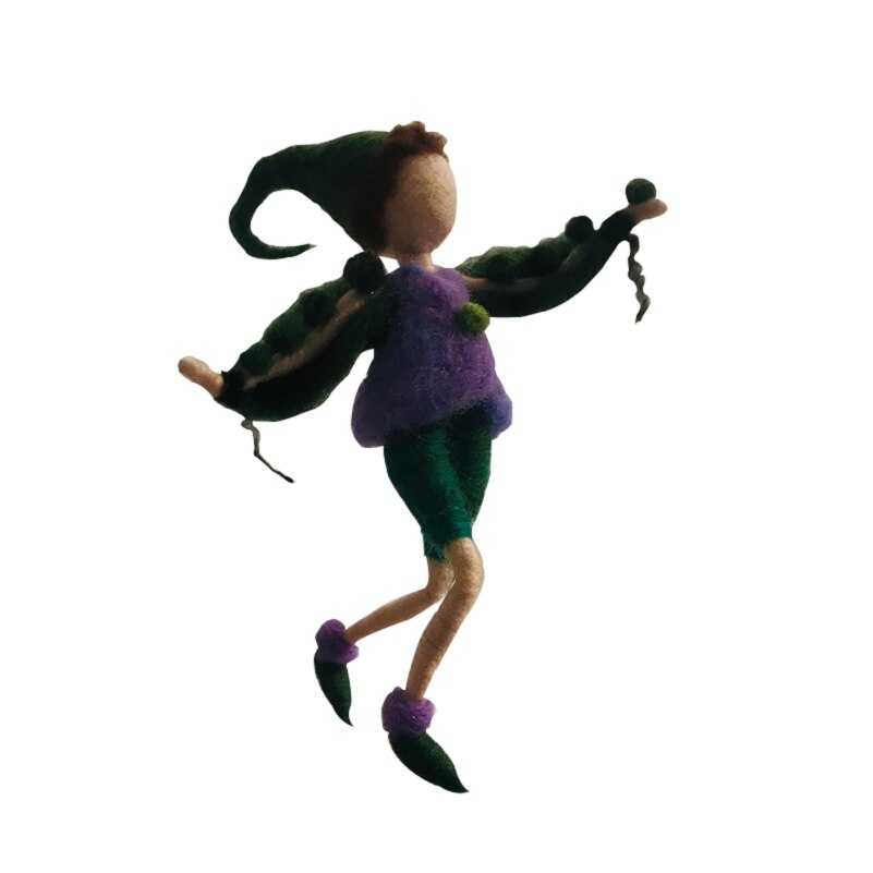 Flower Fairy Needle Felting Kits, Elf Felting Supplies, for Mom, Grandma, Video Instruction for Beginner, Height 10cm (4"): L
