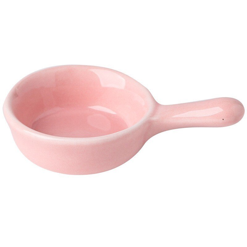 Cerámica original, plato de colores, platos domésticos de trompeta, para restaurante, tazón de cerámica blanco y rosa