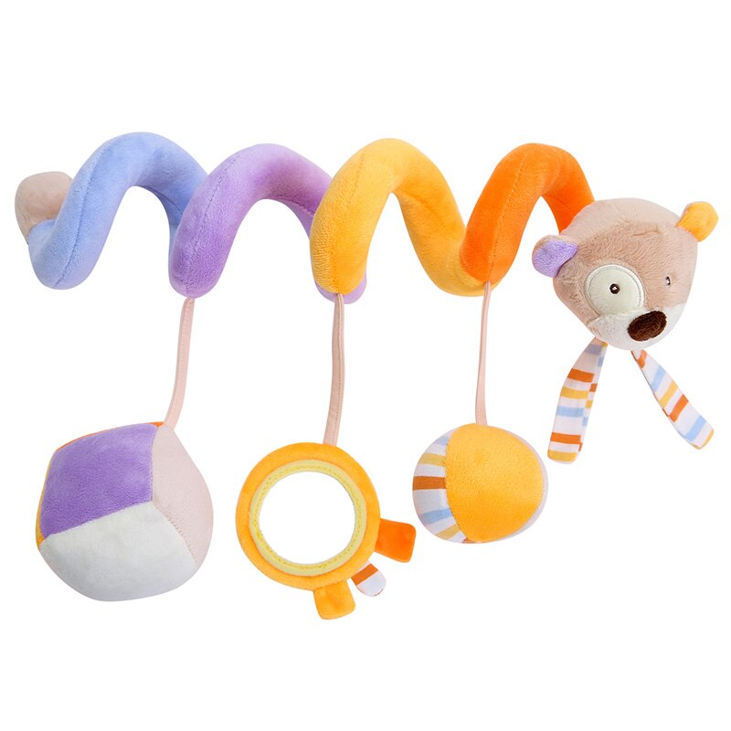 Sonajero en espiral colgante para bebé, juguete de campana con relleno suave, sonajeros para cuna, accesorios de cochecito de bebé de 0 a 12 meses: TI063K