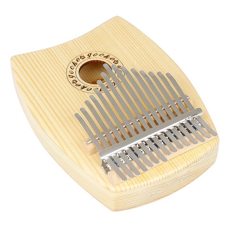 Mbira Kalimba Spruce Wood 15 Keys Thumb Piano Musical Instrument with Hammer Bag Gloves