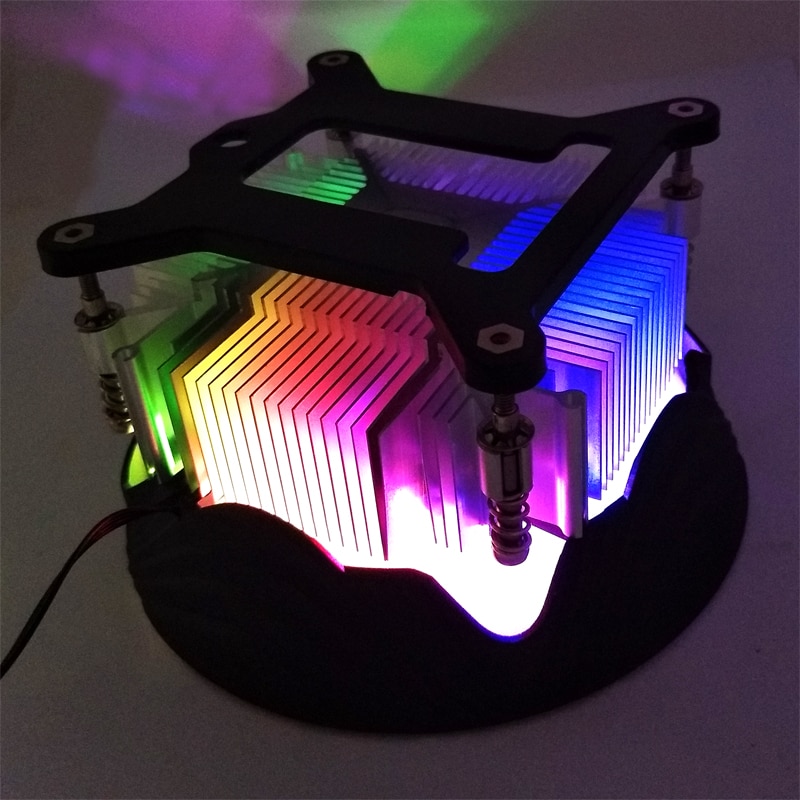 SNOWMAN CPU Cooler RGB 120mm Screw mounting Heat Sink for Intel LGA 1200 1150 1151 1155 Radiator 3 Pin CPU Cooling Fan PC quiet