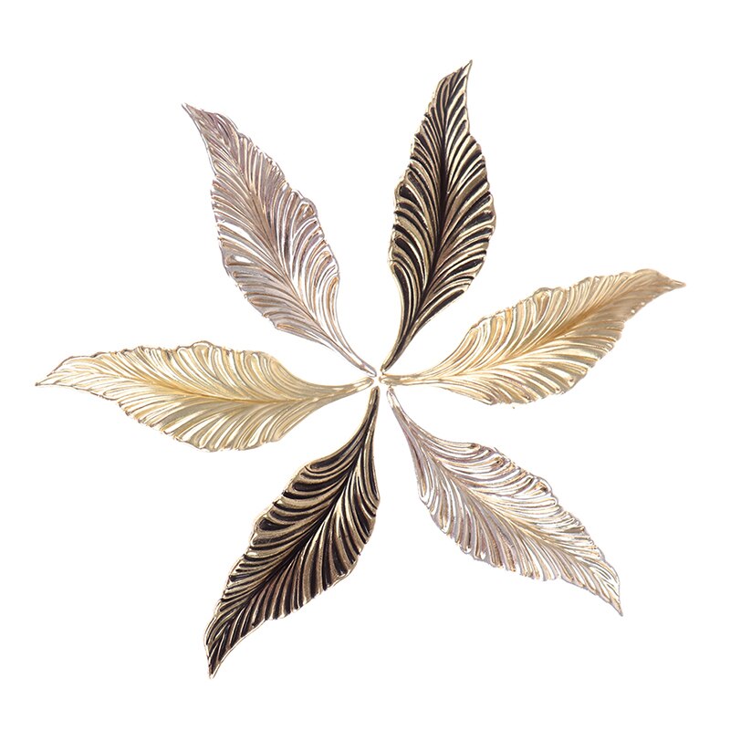 Sliver Gold Boom Blad Koper Meubilair Keuken Handles Kabinet Knop Voor Garderobe Lade Woonaccessoires