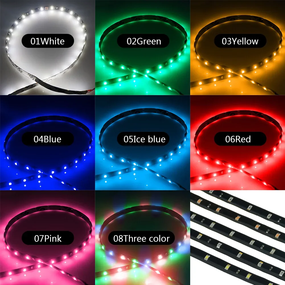 30CM LED Streifen Lichter Auto Styling Dekorative Umgebungs Licht 15SMD Wasserdichte LED flexibel Atmosphäbetreffend Licht Tagfahrlicht