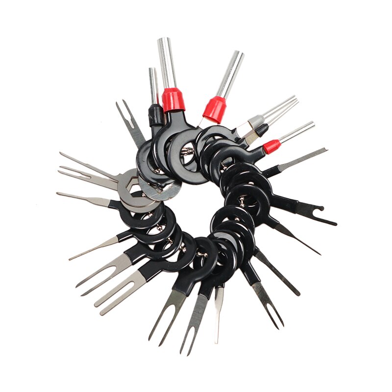 3/11/18/21/26/36pcs auto electric repair tools Auto wiring terminal remove wire presser connector pin puller kit