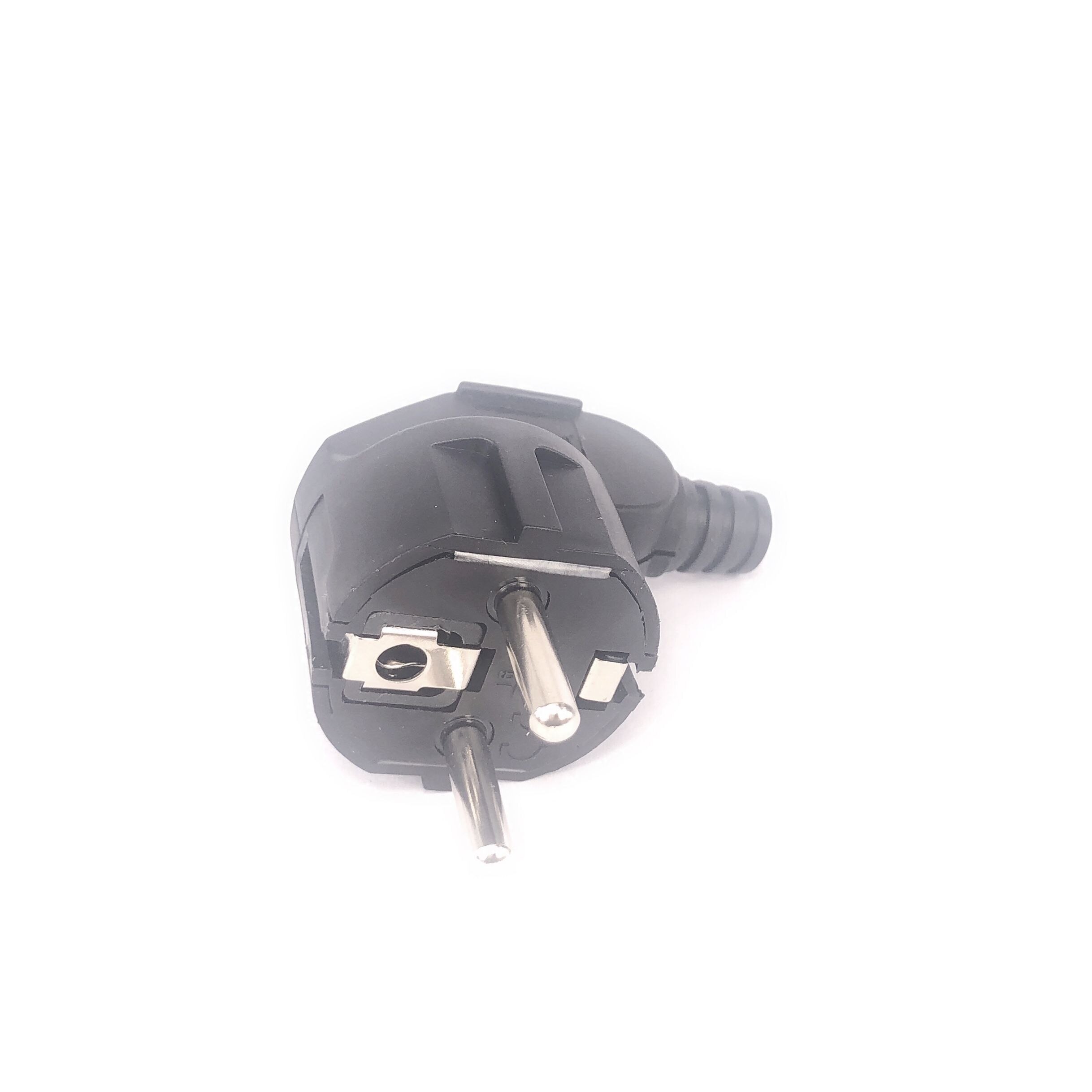 1 st eu european round 2 pins ac power hane plug rewireable uttag adapter adapter förlängningssladd kontakt