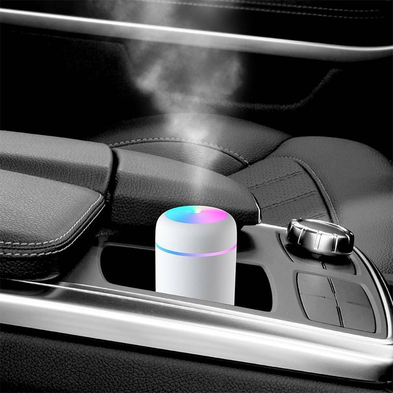 Portable 300ml Electric Air Humidifier ambient lighting Air Diffuser USB Mist Sprayer with Night Light Relax for Home Office Car