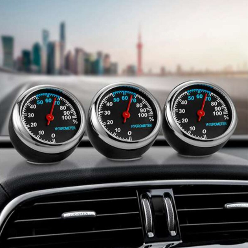 Mini Auto Digitale Klok Auto Horloge Hygrometer Klok Auto Decoratie Ornament Klok