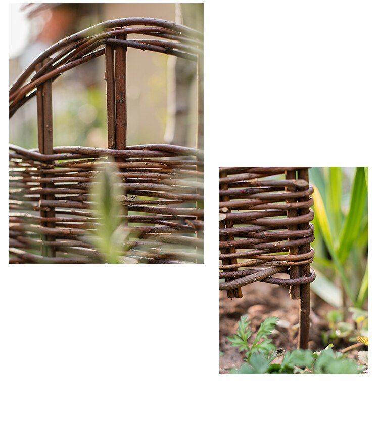 outdoor decor handcrafted wicker fence