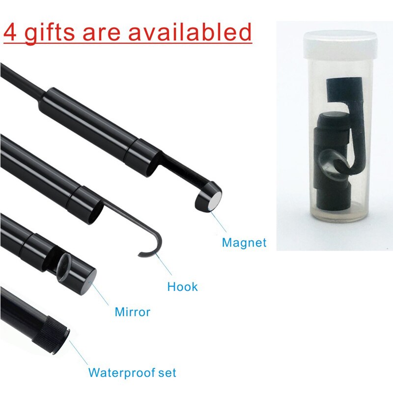 1200P HD Wifi Endoscope Camera USB IP68 Waterproof Borescope Soft cable Tube Wireless Video Inspection for Android/iOS