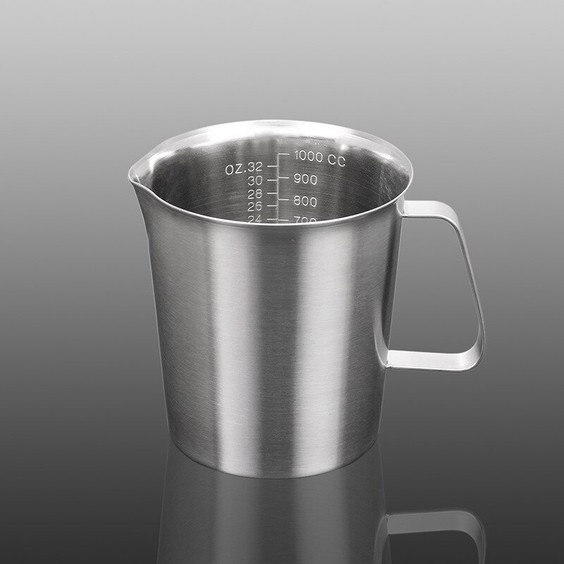 Measuring Cup Pitcher with Marking 304 Stainless Steel, Perfect for Milk Froth Latte Art