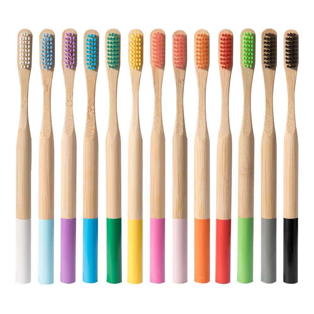 1PC Eco-Friendly Natural Bamboo Charcoal Toothbrush Soft Bristle Low Carbon Wooden Handle Tooth Brush Oral Care