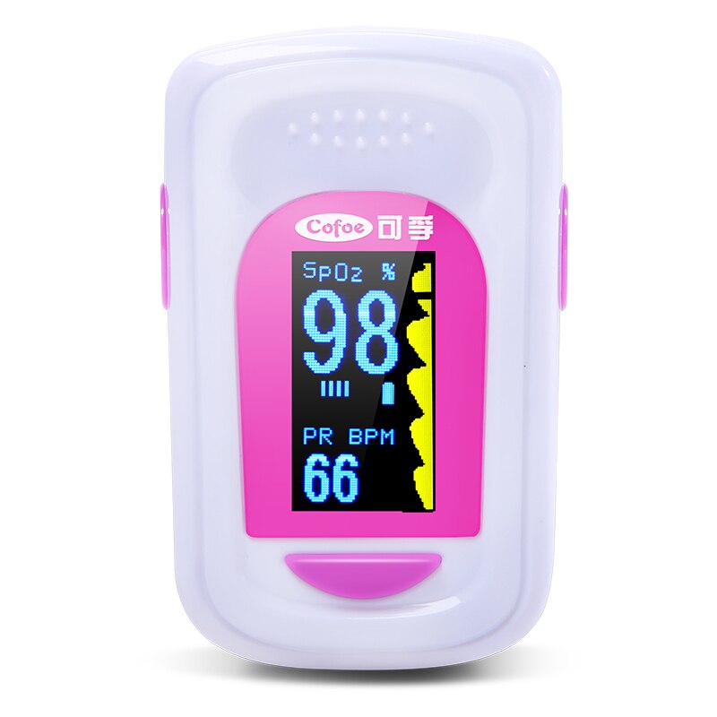 Cofoe Oxímetro de pulso de dedo Oxígeno portátil en la punta de los dedos Monitor de saturación con pantalla OLED de alarma SPO2 PR Oximetro Pulsioximetro Clip de medidor de frecuencia cardíaca de oxígeno en sangre: PINK