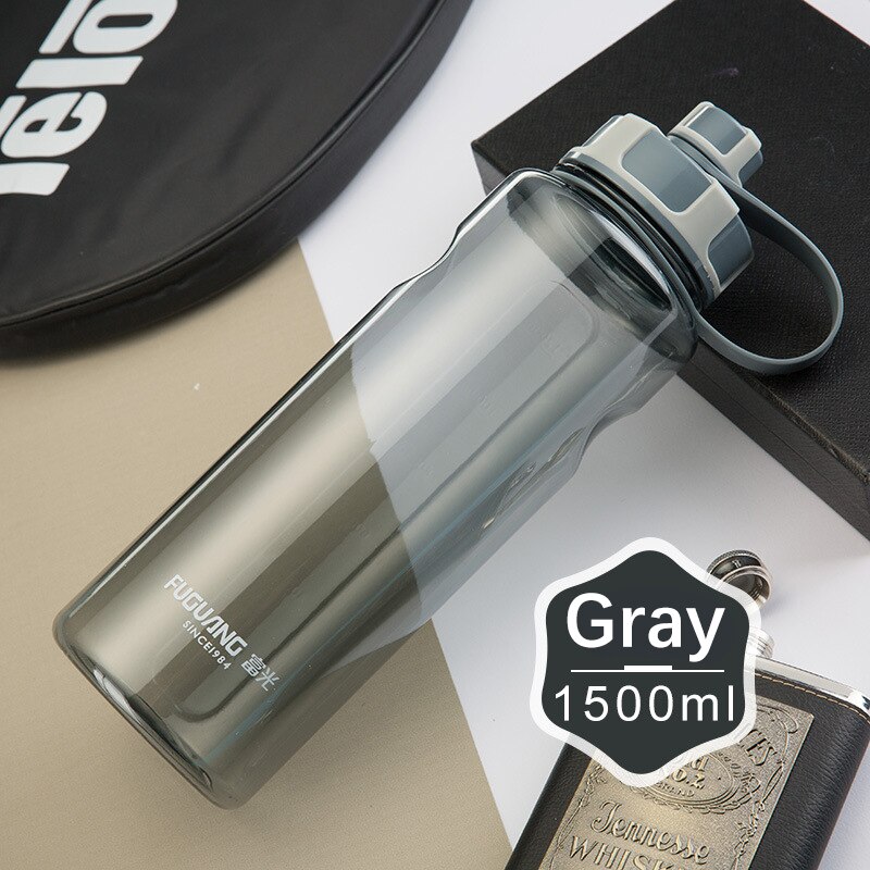 1000ml/2000ml Cycling Bike Water Bottle Bicycle Portable Kettle Water Cup Plastic Outdoor Sports Mountain Cycling Drink Bottles: 93 Gray 1500ml