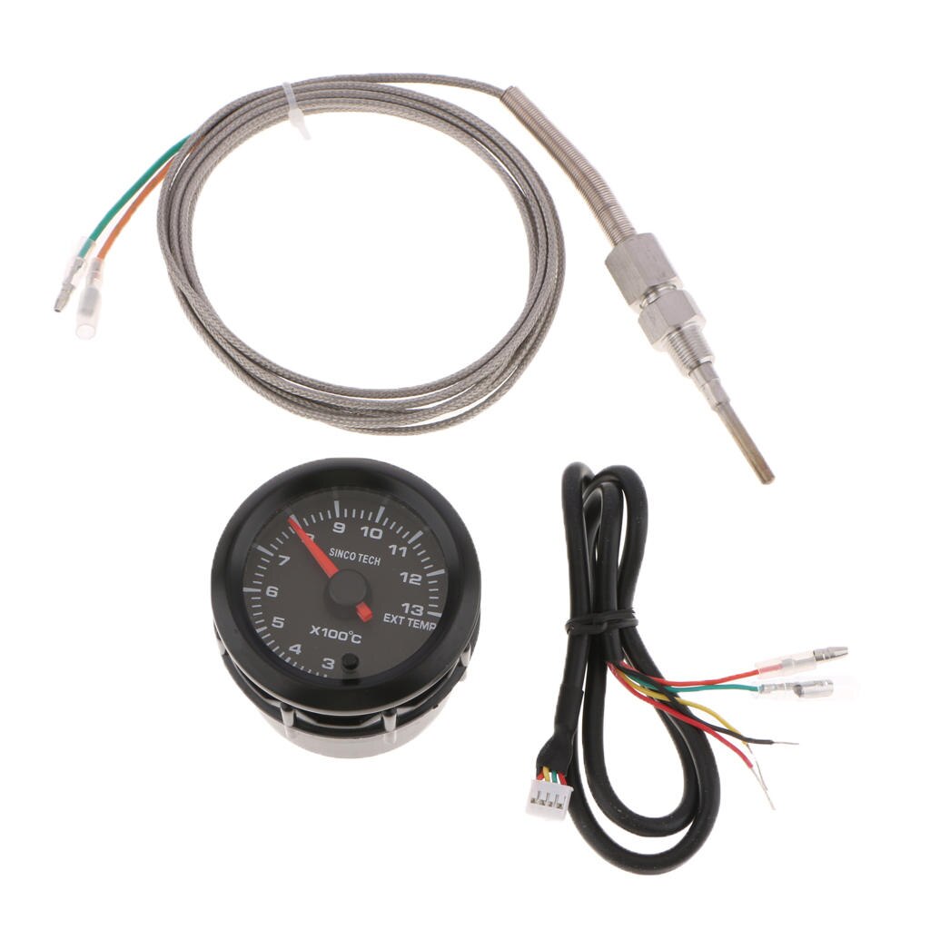 2'' 52mm EGT Exhaust Gas Temp Temperature Gauge Meter Digital 20 LED Sensor