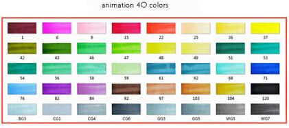 30/40/60 Colors Graphic Marker Pen Set Sketch Art Markers Double Headed Color Art Pens Paiting Pen with 4/5: animation 40 colors
