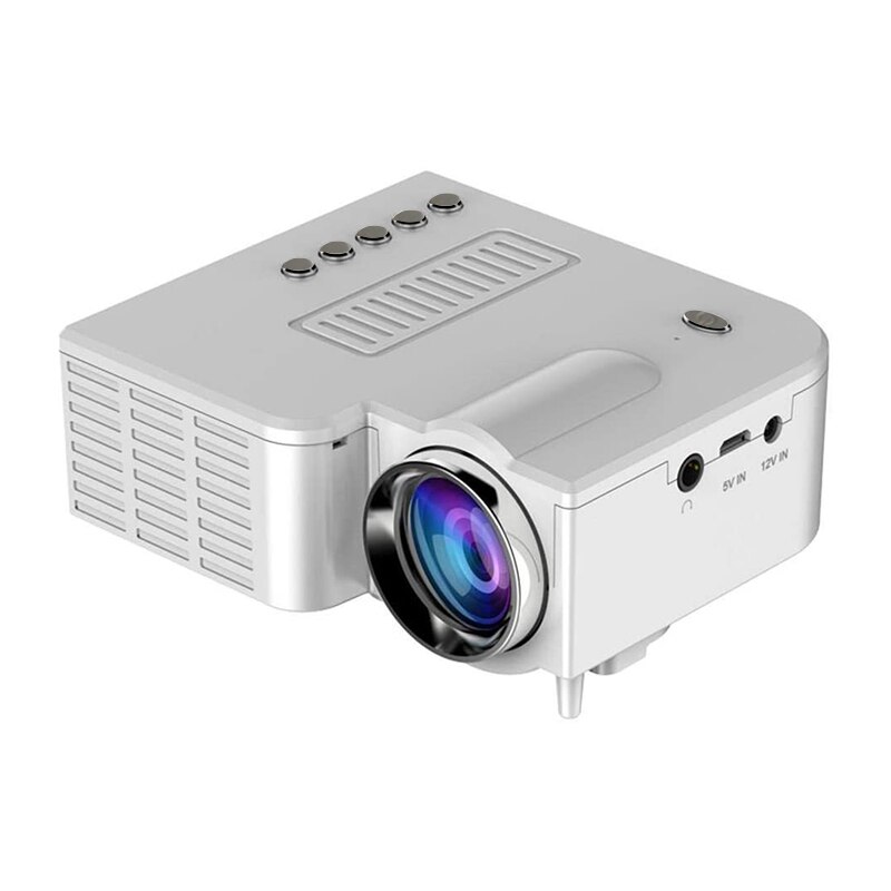 Nova quente mini portátil led projetor 1080p cinema em casa projetores de vídeo usb para o telefone móvel: WHITE