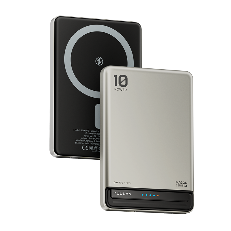 KUULAA Magnetische Energie Bank 10000Ah Drahtlose Tragbare ladegerät 20W Schnelle Aufladung Für magsafe Für iPhone 16 15 14 Por max PowerBank: WEISS