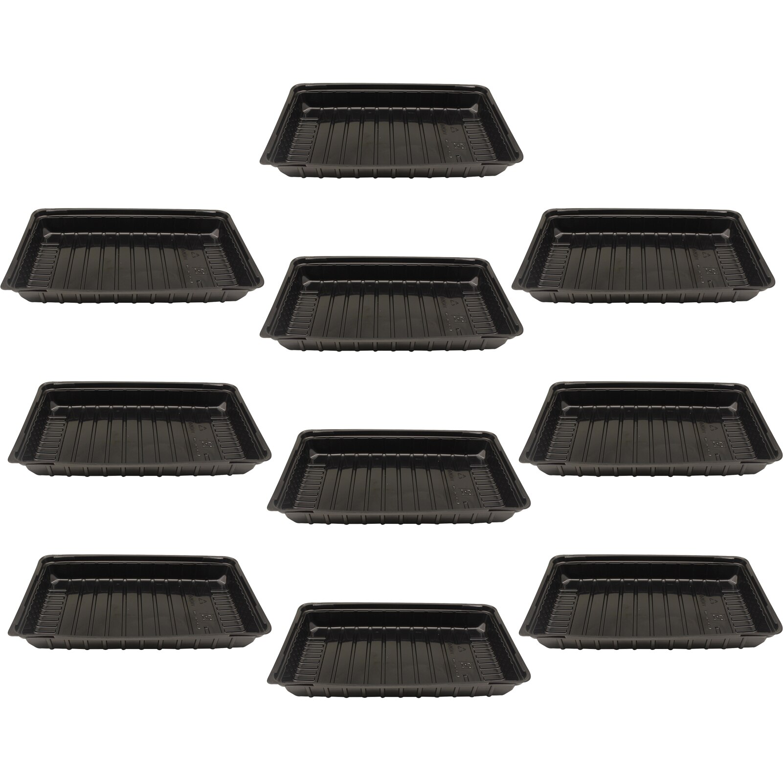 10PCS Plant Germination Tray No Drain Holes Plant Seedling Tray Seed Germination Plant Flower Pots Nursery Grow Box: L  10pcs