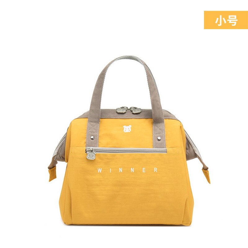 Reise Isolierte Mittagessen Taschen Thermo Schulter Kühler Taschen Frische Halten Bento Beutel Picknick Verdicken Container Zip Tote Zubehör: YELLOW S