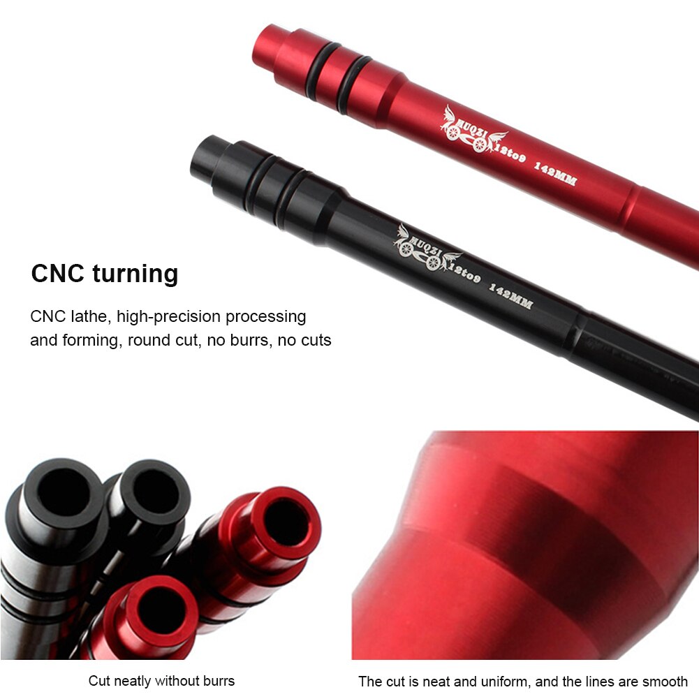 Fiets Steekas Adapter Conversie Voor Voorwiel 12Mm Steekas Hub Fit Om 9Mm Steekas Fiets hub Adapter