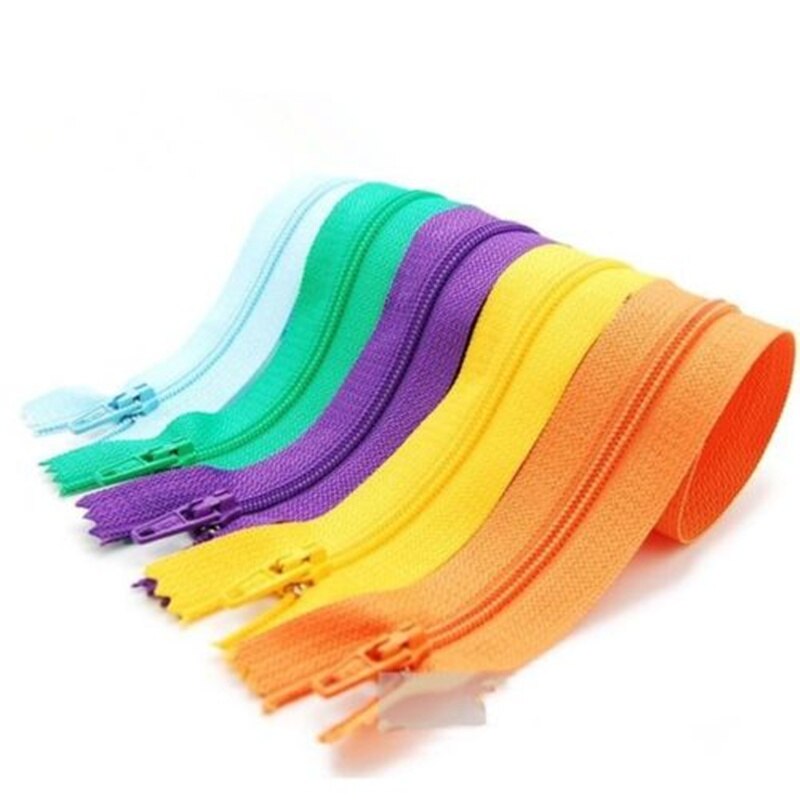 10pcs Plastic Nylon Zip Coil Sewing zippers Trousers Zippers 9 Inch 23 cm DIY Accessories for Sewing Clothing Practical