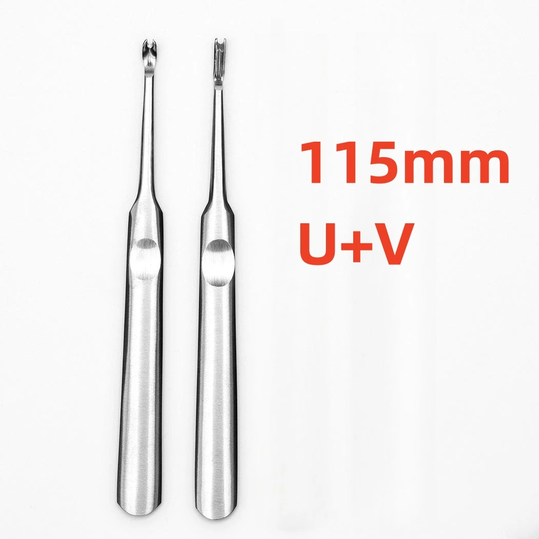 1/2Pcs U+V Shaped Leather Stitching Skiving Handmade Punching Tool Kit Leathercraft Hole Puncher Edge Beveler Tool Kit: light green