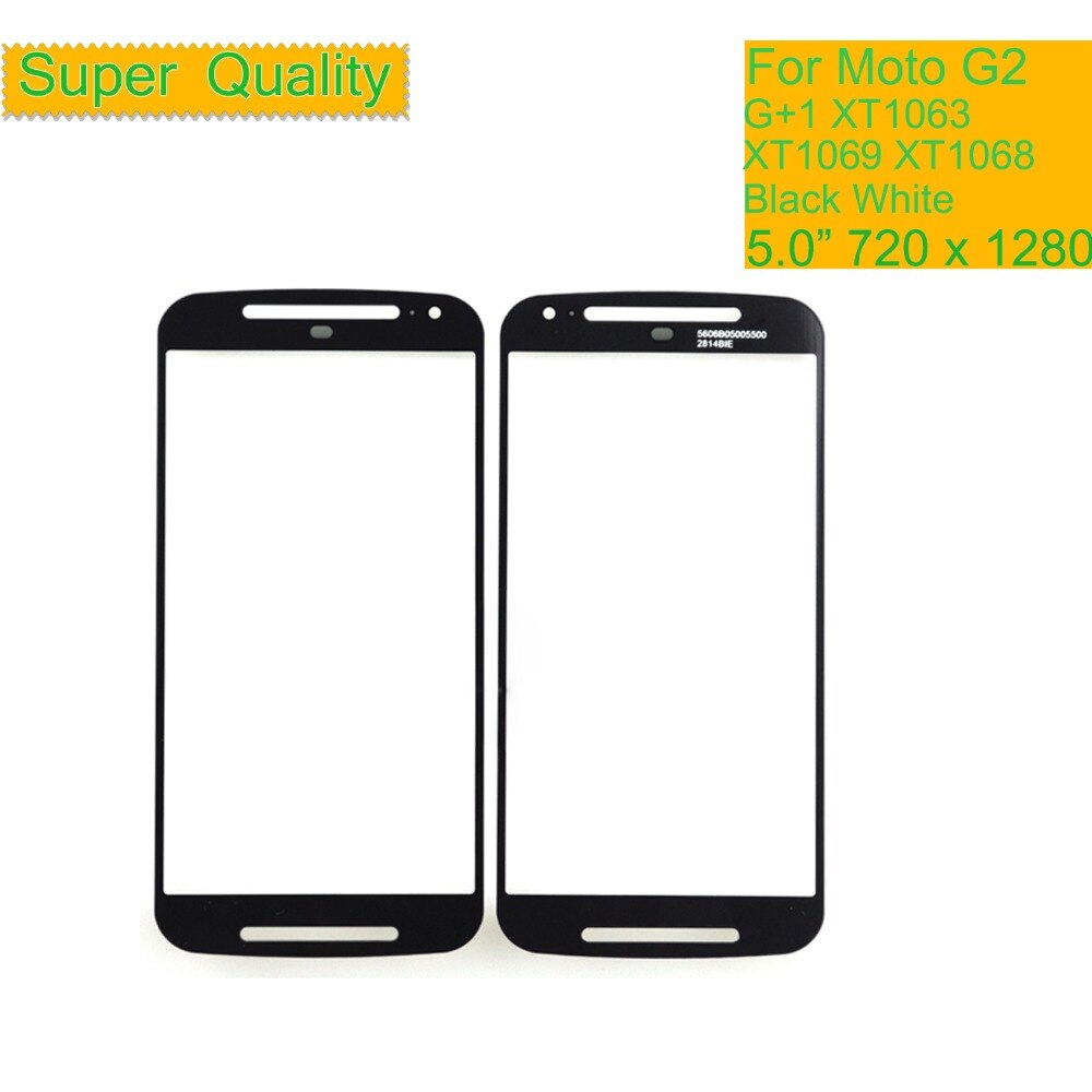 Super For Motorola Moto G2 G+1 XT1063 XT1069 XT1068 Touch Screen Front Outer Glass Panel Lens NO LCD Display Digitizer