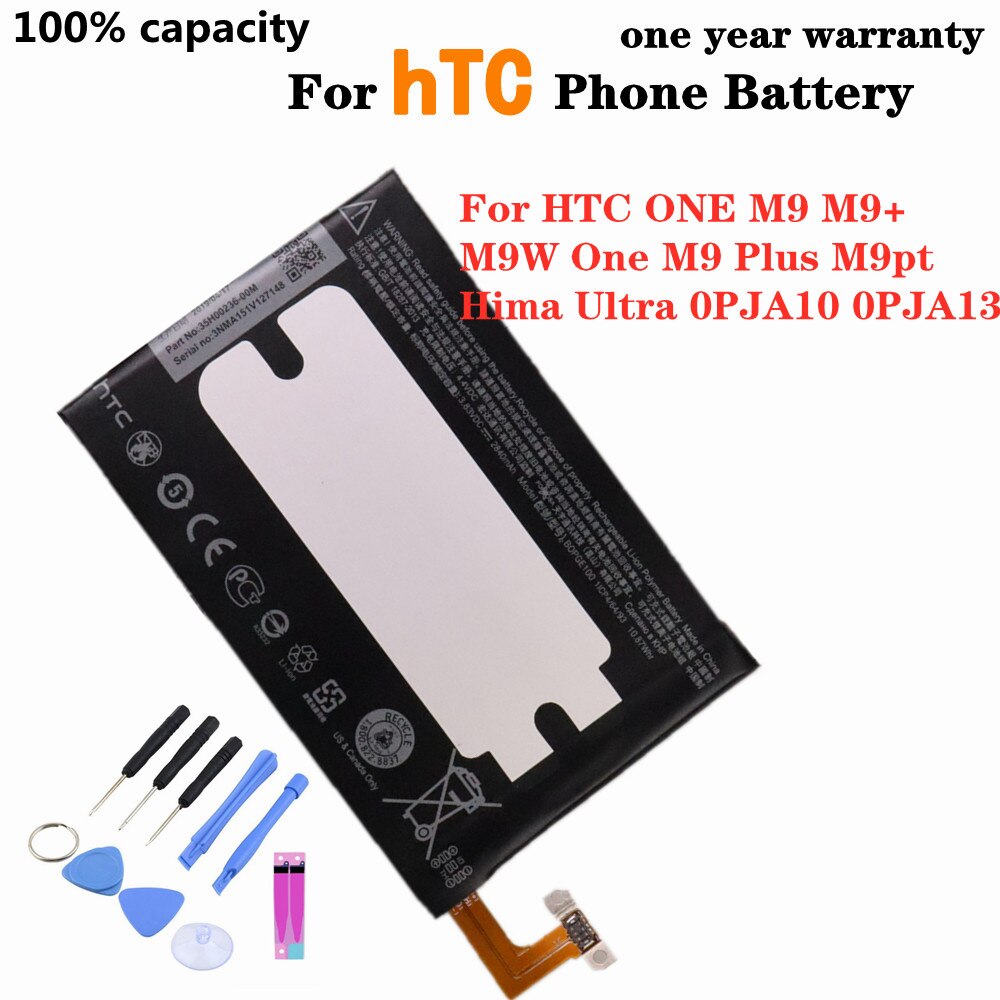 BOPGE100 – batterie de remplacement pour HTC ONE M9 M9 + M9W One M9 Plus M9pt Hima Ultra 0PJA10 0PJA13 2840mAh + outils, nouveauté