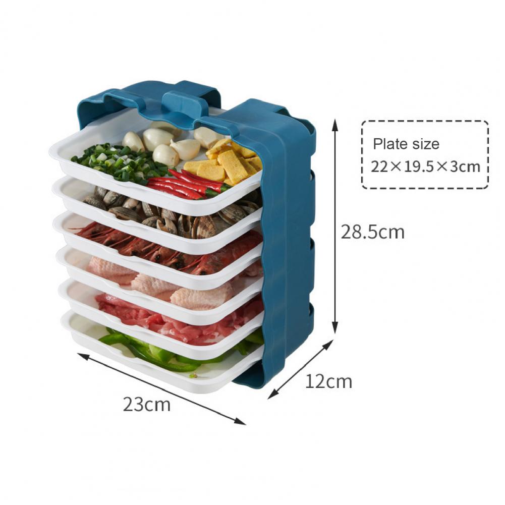 Kitchen Storage Multi Layer Dish Tray Wall Mounted Kitchen Side Dish Stackable Fruit Display Storage Plate Pot Serving Tray