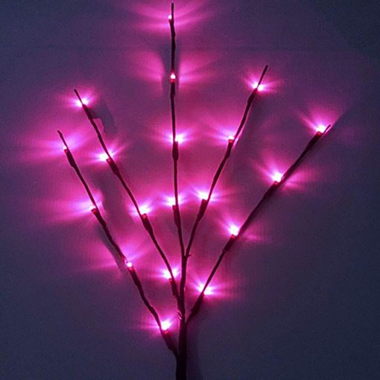 LED Willow Branch Lamp Floral Lights 20 Bulb Home Christmas Party Decor Birthday LED Night Light Battery Powered: Pink