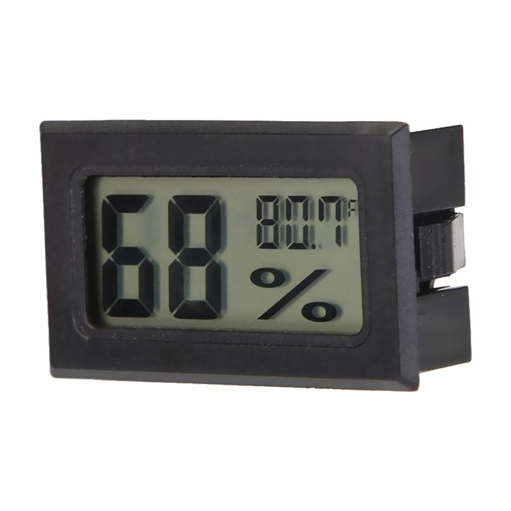 Mini vejrstation digital lcd temperatur fugtighedsmåler abs termometer hygrometer indendørs stuetemperatur sensor: D