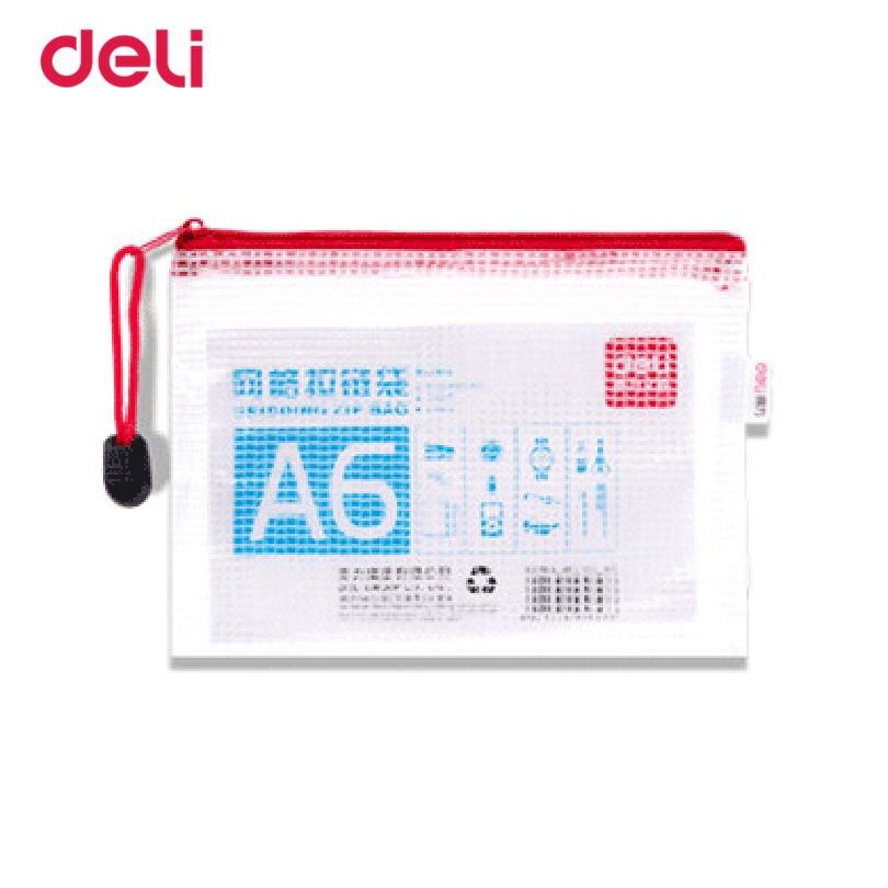Deli School File Folder For Business Supplies Practical Statioenry Papel A6 Learning Waterproof Office Presentation Folder: 4pcs red