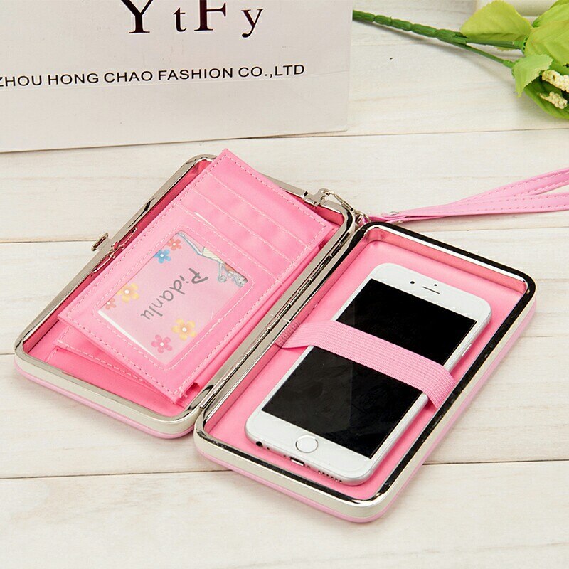 Wallet Female Women's Wallet Snap Coin Purse Phone Bag Bow Multi-card Bit Card Holder Purse Women Luxury Mujer