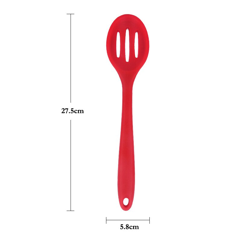 1Pc Large Silicone Spoon Long Handle Slotted Spoon Ladle Big Kitchen Cooking Spoon Scoop Skimmer Silicone Cooking Utensils