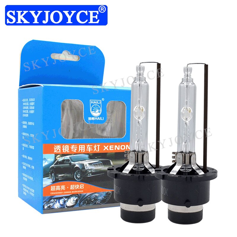 Skyjoyce  ac 12v 55w d2s xenon hid pære 4500k 6500k 5500k d2s d2r d4r d4s bil forlygte pære til 35w 55w d2s d4s hid ballast sæt