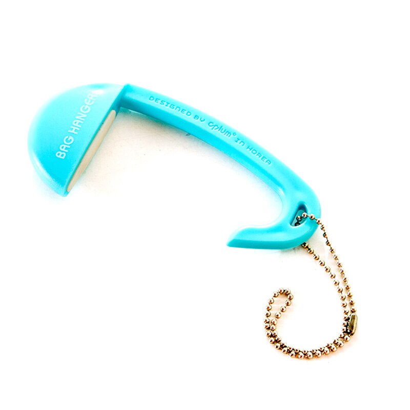 Crochet de suspension de sac multicolore, support de crochet de sac à main pliable Portable, Clip de suspension de bureau de Table, porte-monnaie, porte-parapluie pliant: Bleu